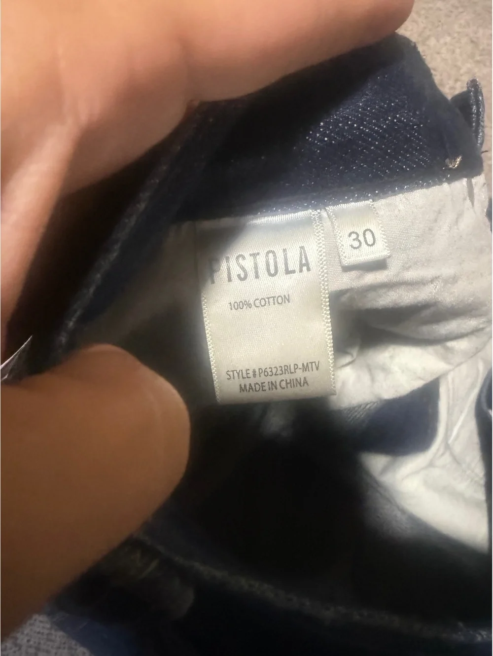 Anthropologie Pistola Women's Distressed Dark Blue Denim Cropped Jeans Size 30